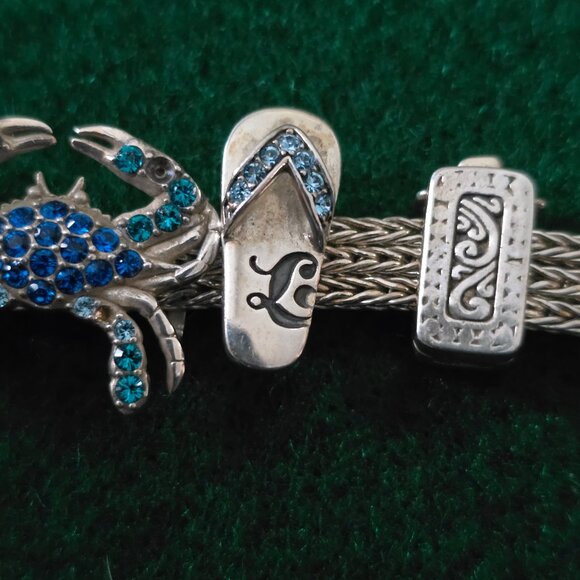 Lori Bonn Sterling Silver Beach Bracelet Set (missing two stones) - Picture 5 of 10